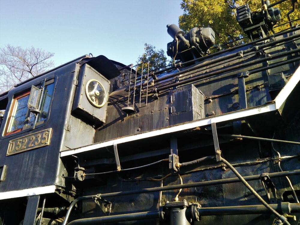鹿沼公園にあるＳＬ（蒸気機関車）の運転席