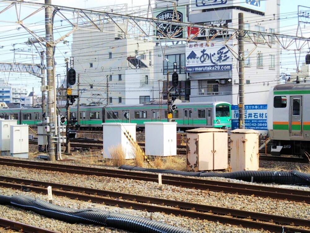 小田原駅に到着する大雄山線