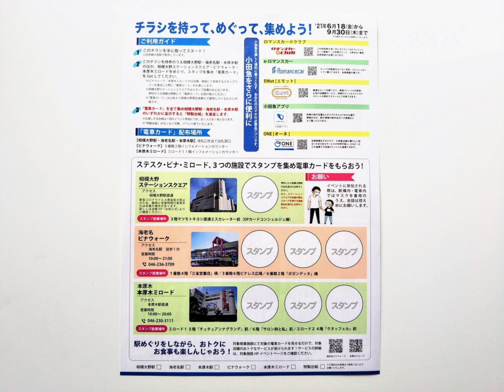 小田急相模大野管区 駅めぐり 電車カードがもらえる配布場所を紹介 てまりの虫めがね