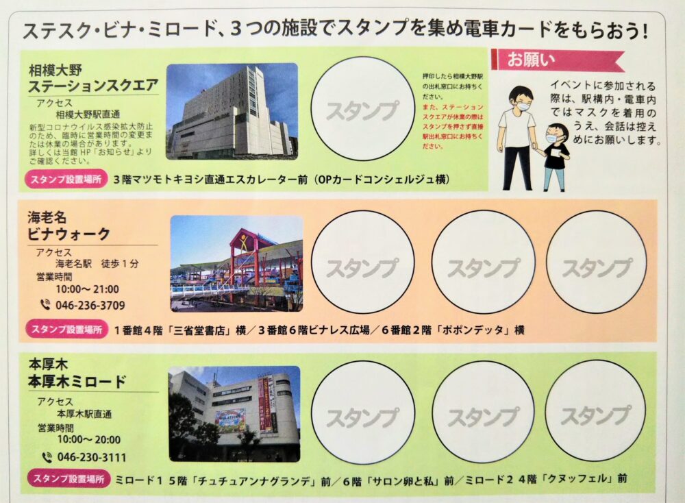 小田急相模大野管区 駅めぐり 電車カードがもらえる配布場所を紹介 てまりの虫めがね