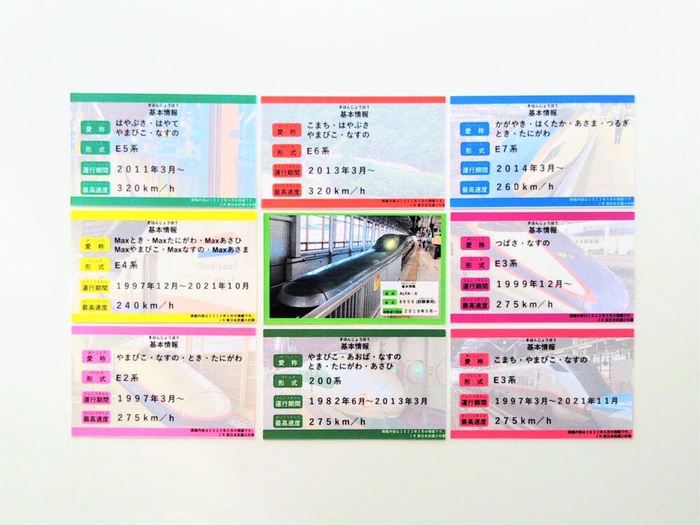 新幹線の電車カード（裏）｜JR武蔵小杉駅の謎解きイベント