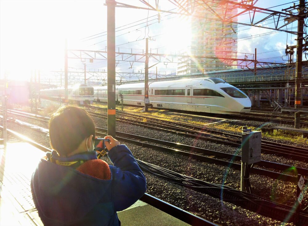 臨時列車ロマンスカーVSE｜1月5日ツアー終了後の電車基地にて