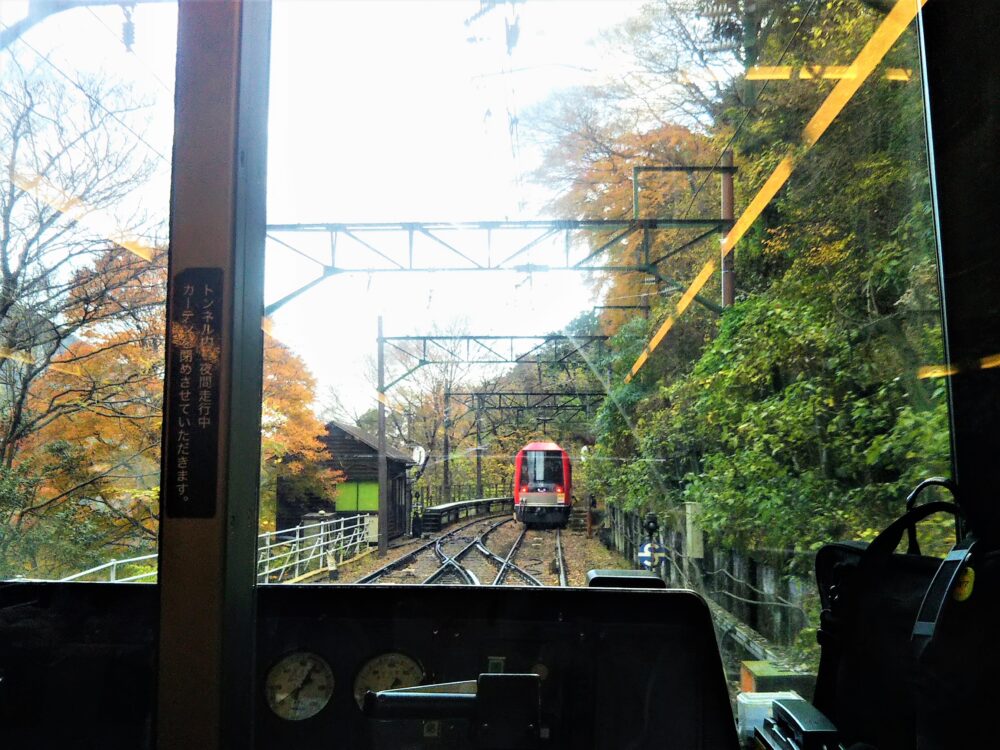 箱根登山電車｜アレグラ号の最前列
