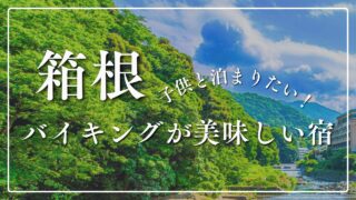 箱根【子連れ旅行】バイキングが美味しいホテル