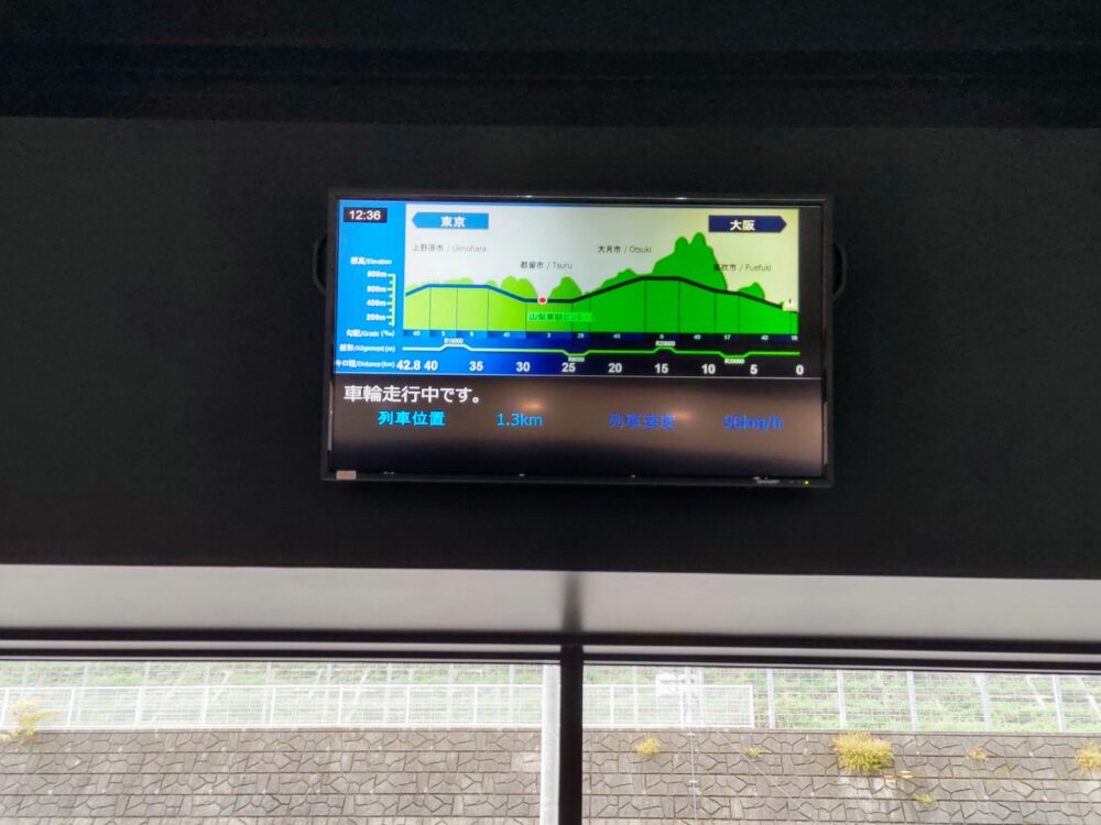 リニア見学センター｜リニアの走行位置がわかるモニター