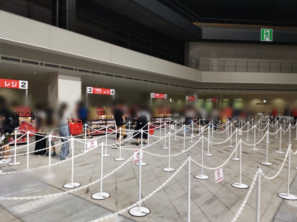 トミカ博【2025東京】物販コーナー会計の混雑状況｜8月7日12時頃の様子