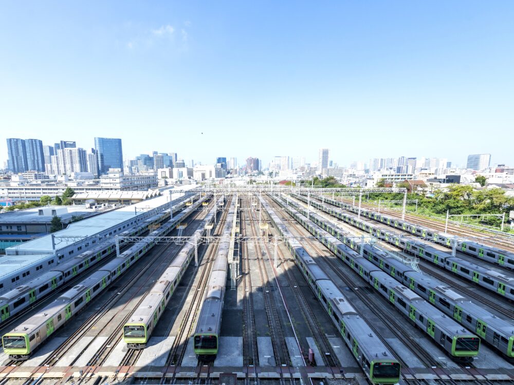 ホテルメトロポリタン-大井町トラックス｜ホテル北側6階からの景観・JR山手線の車両基地を一望できる