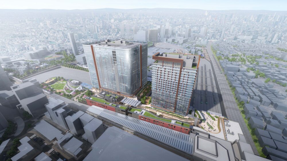 ホテルメトロポリタン-大井町トラックス｜ホテル外観とJR山手線の車両基地